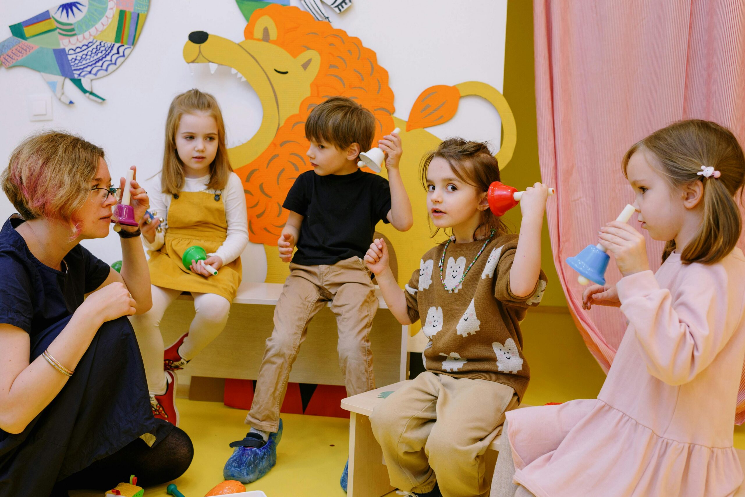 Group of children and carer