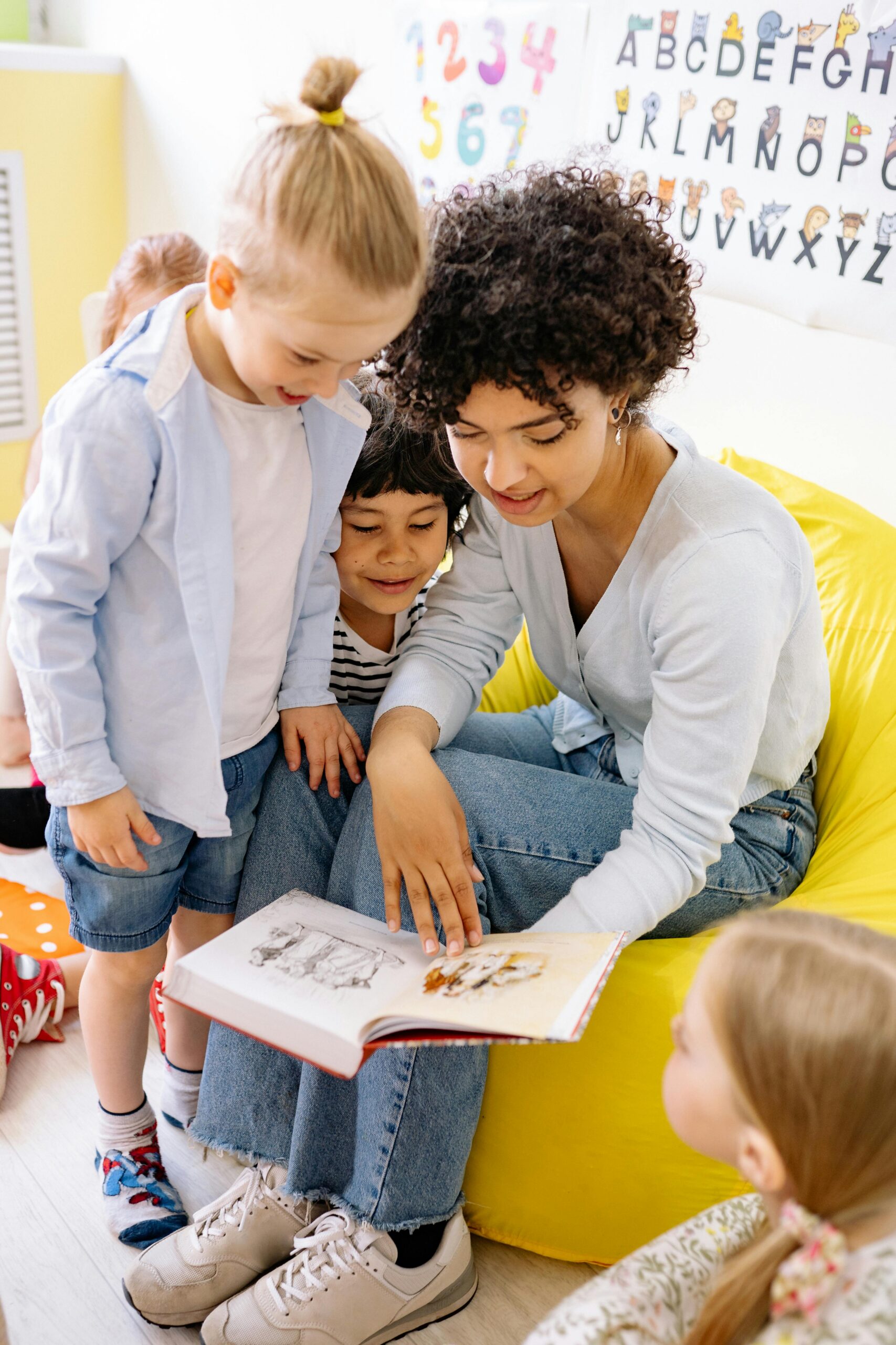 Children being read to